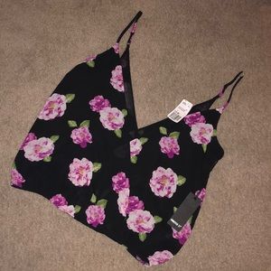 Forever 21 Split Woven Crop Top/Cami